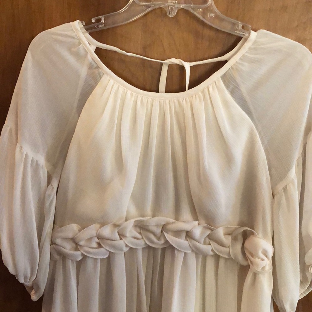 Cream open back laundry dress size 8